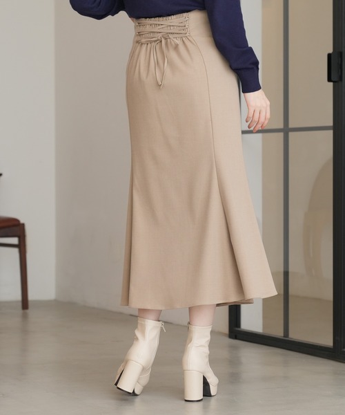 ASTORIA ODIER（アストリアオディール）の「バックスピンドルマーメイドスカート（スカート・レディース・ワイン/ライトグレー/ベージュ・MEDIUM/LARGE）」の8枚目の写真