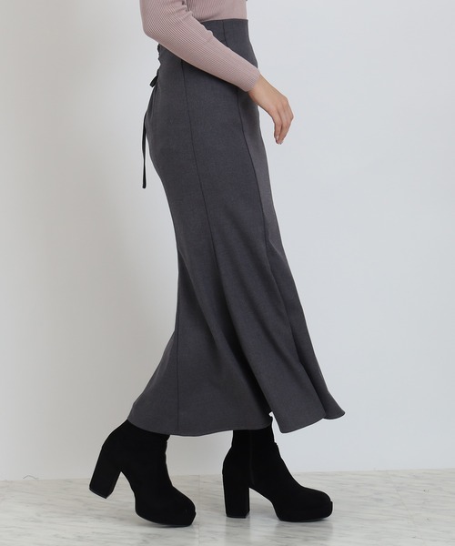 ASTORIA ODIER（アストリアオディール）の「バックスピンドルマーメイドスカート（スカート・レディース・ワイン/ライトグレー/ベージュ・MEDIUM/LARGE）」の5枚目の写真