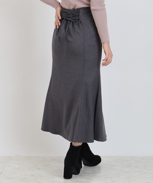 ASTORIA ODIER（アストリアオディール）の「バックスピンドルマーメイドスカート（スカート・レディース・ワイン/ライトグレー/ベージュ・MEDIUM/LARGE）」の12枚目の写真