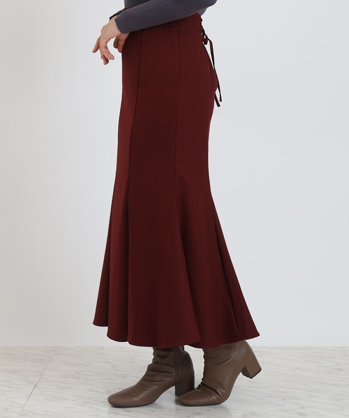 ASTORIA ODIER（アストリアオディール）の「バックスピンドルマーメイドスカート（スカート・レディース・ワイン/ライトグレー/ベージュ・MEDIUM/LARGE）」の6枚目の写真