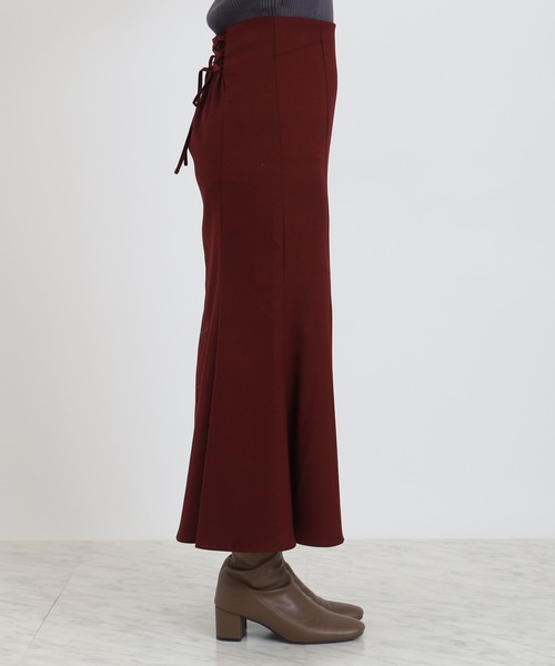 ASTORIA ODIER（アストリアオディール）の「バックスピンドルマーメイドスカート（スカート・レディース・ワイン/ライトグレー/ベージュ・MEDIUM/LARGE）」の14枚目の写真