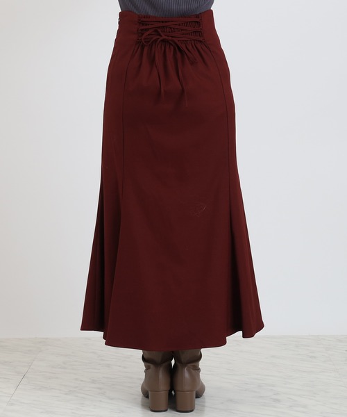 ASTORIA ODIER（アストリアオディール）の「バックスピンドルマーメイドスカート（スカート・レディース・ワイン/ライトグレー/ベージュ・MEDIUM/LARGE）」の4枚目の写真