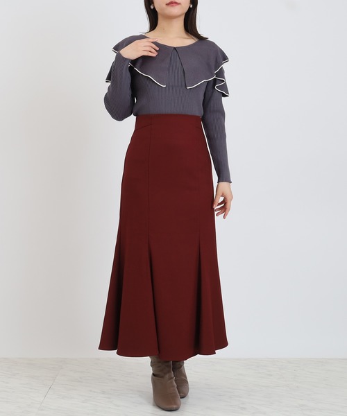 ASTORIA ODIER（アストリアオディール）の「バックスピンドルマーメイドスカート（スカート・レディース・ワイン/ライトグレー/ベージュ・MEDIUM/LARGE）」の20枚目の写真