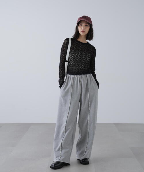 FREE'S MART（フリーズマート）の「ショート丈レーストップス（Tシャツ/カットソー・レディース・ホワイト/ブラウン/ブラック・FREE）」の10枚目の写真