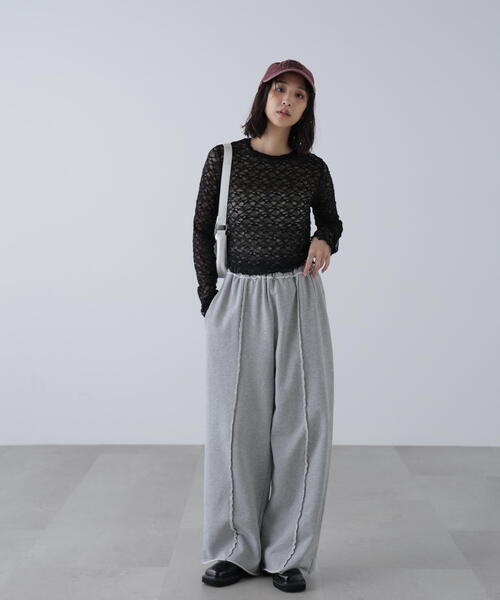 FREE'S MART（フリーズマート）の「ショート丈レーストップス（Tシャツ/カットソー・レディース・ホワイト/ブラウン/ブラック・FREE）」の11枚目の写真