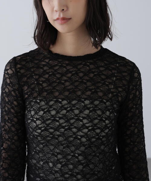 FREE'S MART（フリーズマート）の「ショート丈レーストップス（Tシャツ/カットソー・レディース・ホワイト/ブラウン/ブラック・FREE）」の15枚目の写真