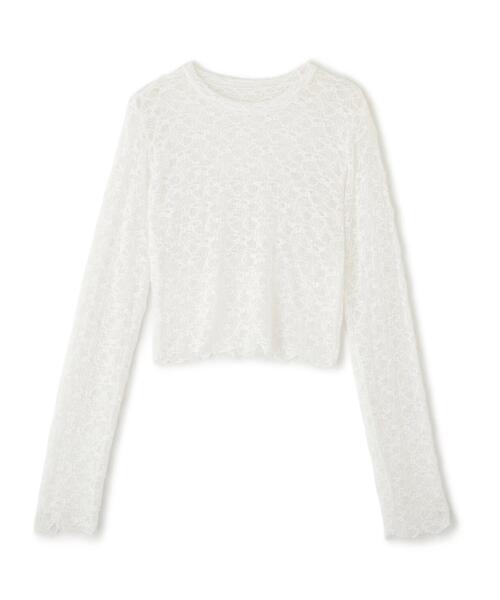 FREE'S MART（フリーズマート）の「ショート丈レーストップス（Tシャツ/カットソー・レディース・ホワイト/ブラウン/ブラック・FREE）」の20枚目の写真