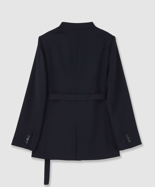 ANAYI（アナイ）の「【セットアップ対応商品】ポリウールノーカラーベルテッドジャケット（その他アウター・レディース・ブラック/ネイビー・36/38/34）」の12枚目の写真