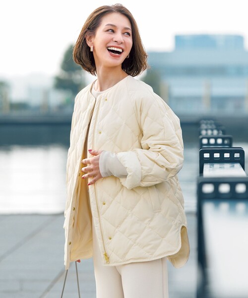 自宅で洗濯OK / 軽量で暖かい】TAIONコラボ キルティングブルゾン