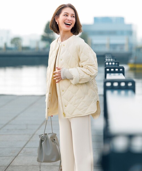 自宅で洗濯OK / 軽量で暖かい】TAIONコラボ キルティングブルゾン