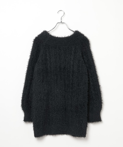 PAGEBOY(ページボーイ)の「ゆるフワニットワンピース(ワンピース・レディース・オフホワイト/ブラック・FREE)」の8枚目の写真