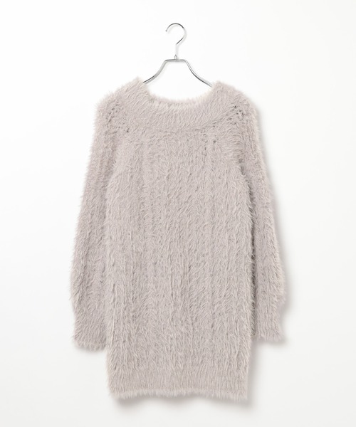 PAGEBOY(ページボーイ)の「ゆるフワニットワンピース(ワンピース・レディース・オフホワイト/ブラック・FREE)」の10枚目の写真