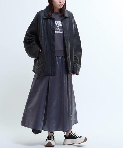 CONVERSE TOKYO シープレザージップブルゾン CONVERSE TOKYO（コンバーストウキョウ）の「DAMAGED SHEEP LEATHER