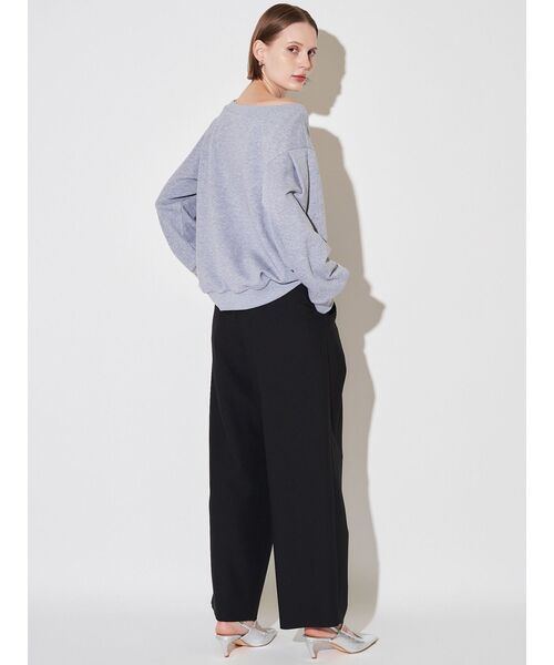 ELENDEEK（エレンディーク）の「ボートネックスウェットシャツ（Tシャツ/カットソー・レディース・ブラック/グレー・FREE）」の10枚目の写真