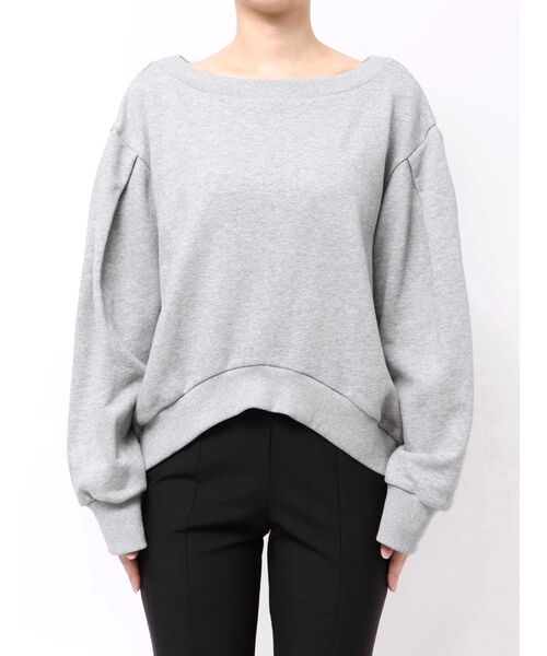 ELENDEEK（エレンディーク）の「ボートネックスウェットシャツ（Tシャツ/カットソー・レディース・ブラック/グレー・FREE）」の18枚目の写真