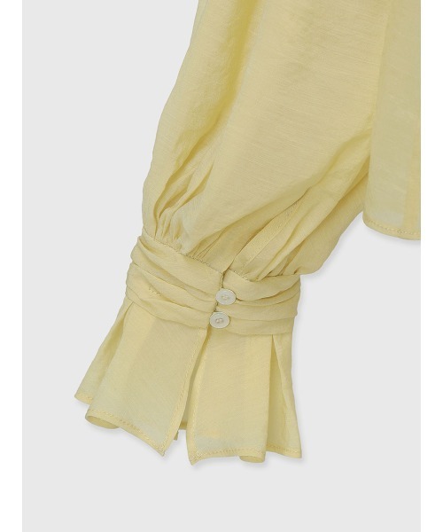 anuans（アニュアンス）の「ハイネックシアーボウタイブラウス（シャツ/ブラウス・レディース・ブラック/アイボリー/イエロー・FREE）」の5枚目の写真