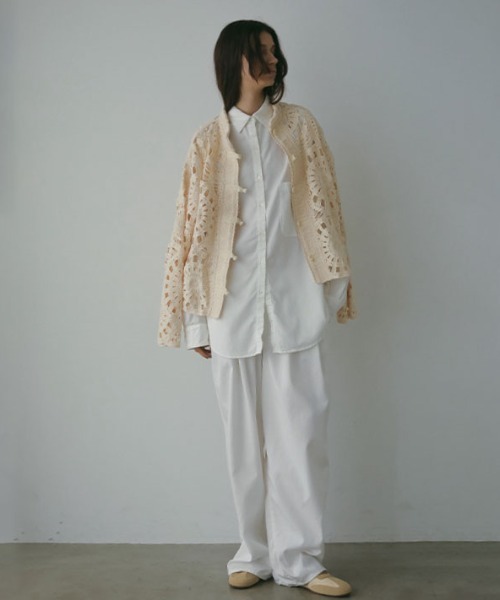 ETRE TOKYO（エトレトウキョウ）の「エンブロイダリーニットジャケット（ニット/セーター・レディース・ブラック/アイボリー・M/S）」の12枚目の写真