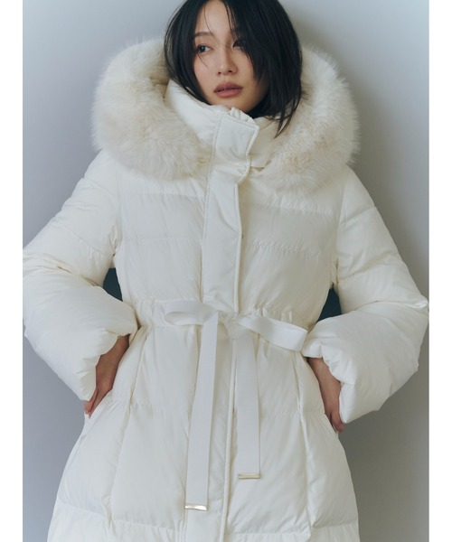 セール】フードファーロングダウンコート（ダウンジャケット/コート