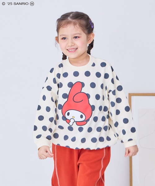 sanrio（サンリオ）の「【マイメロディ】別注プリントトレーナー（スウェット・キッズ・ホワイト系その他・80/90/100/110/120/130/140）」の2枚目の写真