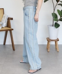 RCD（アールシーディー）の「サイドフリンジワイドデニム（デニムパンツ）」