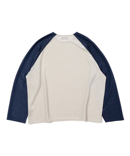 NON TOKYO（ノントーキョー）の「NON TOKYO/ノントーキョー/グリッターラグランカットソー（Tシャツ/カットソー・レディース・ネイビー/レッド/グリーン・F）」の5枚目の写真