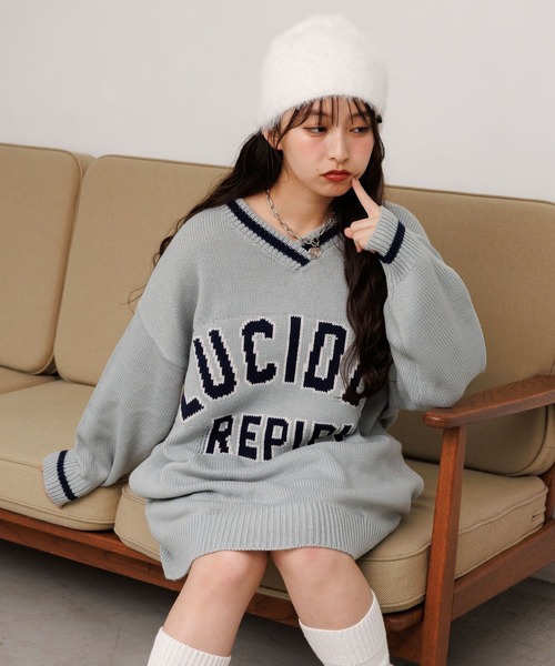 repipi armario(レピピ アルマリオ)の「ロゴルーズニットVPO(ニット/セーター・キッズ・ネイビー/ブラック/サックスブルー系・LARGE/MEDIUM/SMALL)」の3枚目の写真