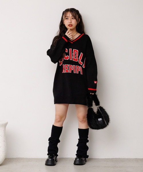 repipi armario(レピピ アルマリオ)の「ロゴルーズニットVPO(ニット/セーター・キッズ・ネイビー/ブラック/サックスブルー系・LARGE/MEDIUM/SMALL)」の10枚目の写真