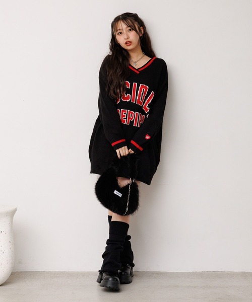 repipi armario(レピピ アルマリオ)の「ロゴルーズニットVPO(ニット/セーター・キッズ・ネイビー/ブラック/サックスブルー系・LARGE/MEDIUM/SMALL)」の9枚目の写真