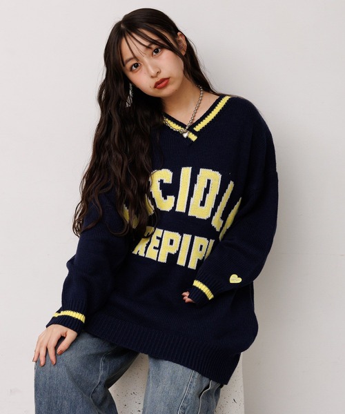 repipi armario(レピピ アルマリオ)の「ロゴルーズニットVPO(ニット/セーター・キッズ・ネイビー/ブラック/サックスブルー系・LARGE/MEDIUM/SMALL)」の18枚目の写真