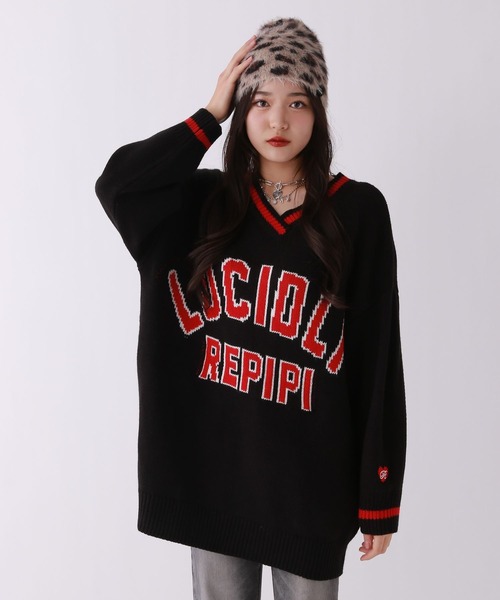 repipi armario(レピピ アルマリオ)の「ロゴルーズニットVPO(ニット/セーター・キッズ・ネイビー/ブラック/サックスブルー系・LARGE/MEDIUM/SMALL)」の16枚目の写真