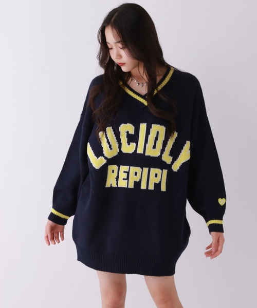 repipi armario(レピピ アルマリオ)の「ロゴルーズニットVPO(ニット/セーター・キッズ・ネイビー/ブラック/サックスブルー系・LARGE/MEDIUM/SMALL)」の14枚目の写真