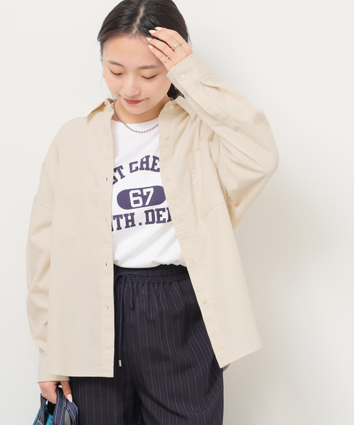 JOURNAL STANDARD relume(ジャーナルスタンダード レリューム)の「コットンコーデュロイオーバーサイズシャツ(シャツ/ブラウス・レディース・グレー/ピンク/ホワイト・FREE)」の20枚目の写真