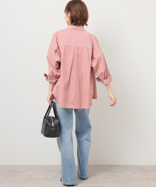 JOURNAL STANDARD relume(ジャーナルスタンダード レリューム)の「コットンコーデュロイオーバーサイズシャツ(シャツ/ブラウス・レディース・グレー/ピンク/ホワイト・FREE)」の7枚目の写真