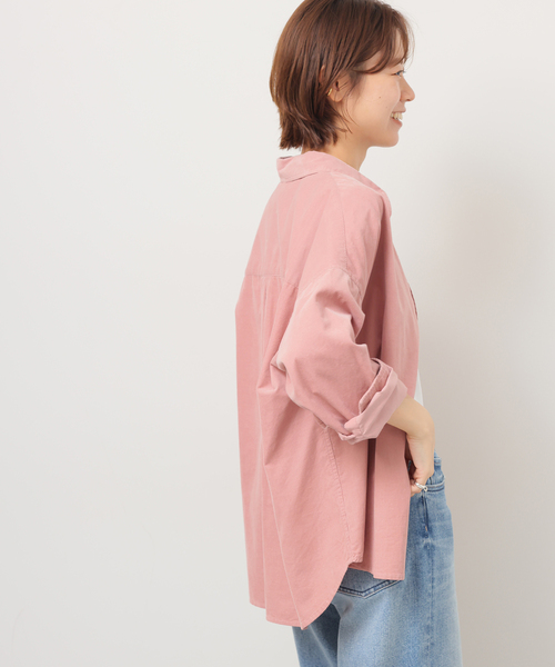 JOURNAL STANDARD relume(ジャーナルスタンダード レリューム)の「コットンコーデュロイオーバーサイズシャツ(シャツ/ブラウス・レディース・グレー/ピンク/ホワイト・FREE)」の5枚目の写真