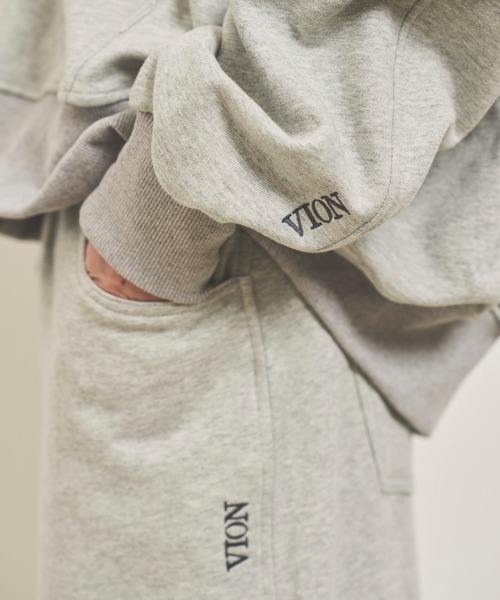 VION(ヴィオン)の「ワイドスウエットパンツ / Wide Sweat Pants(スウェットパンツ・レディース・ネイビー/オフホワイト/グレー・SMALL/MEDIUM)」の10枚目の写真