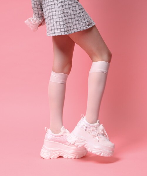 cs T&P(シーエスティーアンドピー)の「◆厚底リボンスニーカー(スニーカー・レディース・ホワイト/ブラック・S/M/L/LL)」の14枚目の写真