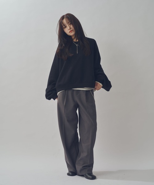Lui's(ルイス)の「【WEB限定】ワイドボリュームショートスウェット(スウェット・メンズ・グレー/ブラック・S/M)」の18枚目の写真