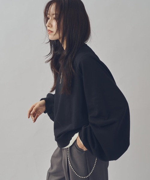 Lui's(ルイス)の「【WEB限定】ワイドボリュームショートスウェット(スウェット・メンズ・グレー/ブラック・S/M)」の10枚目の写真