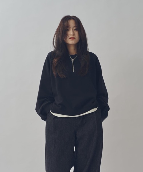 Lui's(ルイス)の「【WEB限定】ワイドボリュームショートスウェット(スウェット・メンズ・グレー/ブラック・S/M)」の4枚目の写真