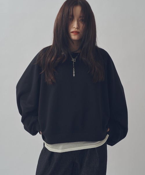 Lui's(ルイス)の「【WEB限定】ワイドボリュームショートスウェット(スウェット・メンズ・グレー/ブラック・S/M)」の3枚目の写真