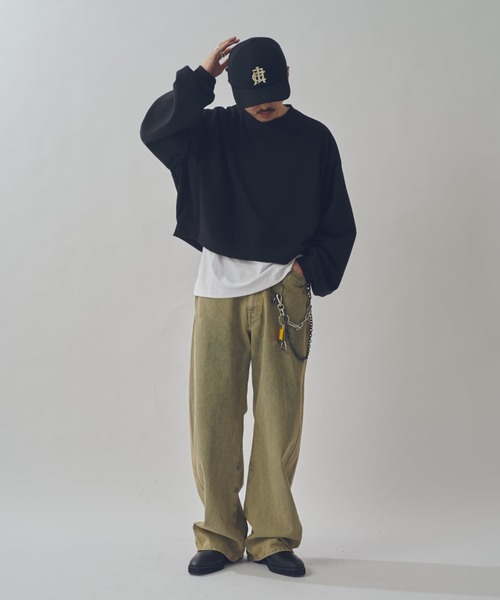 Lui's(ルイス)の「【WEB限定】ワイドボリュームショートスウェット(スウェット・メンズ・グレー/ブラック・S/M)」の12枚目の写真