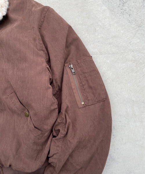 MandO(Auntie Rosa)(エムオー)の「ビッグアーム2WAYフライトジャケット(ブルゾン・メンズ・ブラウン/ブラック・MEDIUM/LARGE)」の14枚目の写真