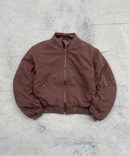 MandO(Auntie Rosa)(エムオー)の「ビッグアーム2WAYフライトジャケット(ブルゾン・メンズ・ブラウン/ブラック・MEDIUM/LARGE)」の17枚目の写真