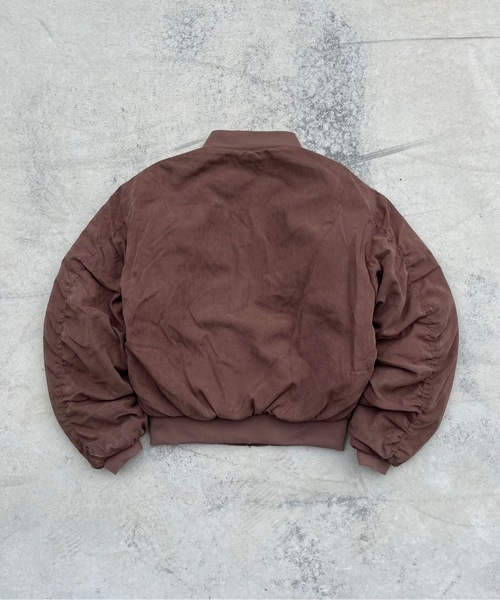 MandO(Auntie Rosa)(エムオー)の「ビッグアーム2WAYフライトジャケット(ブルゾン・メンズ・ブラウン/ブラック・MEDIUM/LARGE)」の18枚目の写真