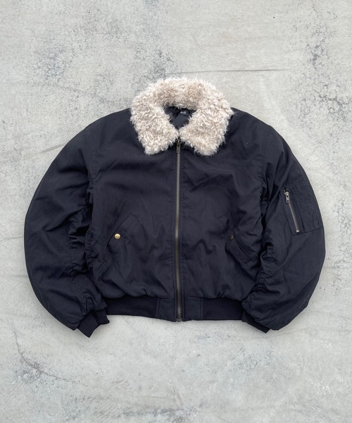 MandO(Auntie Rosa)(エムオー)の「ビッグアーム2WAYフライトジャケット(ブルゾン・メンズ・ブラウン/ブラック・MEDIUM/LARGE)」の3枚目の写真