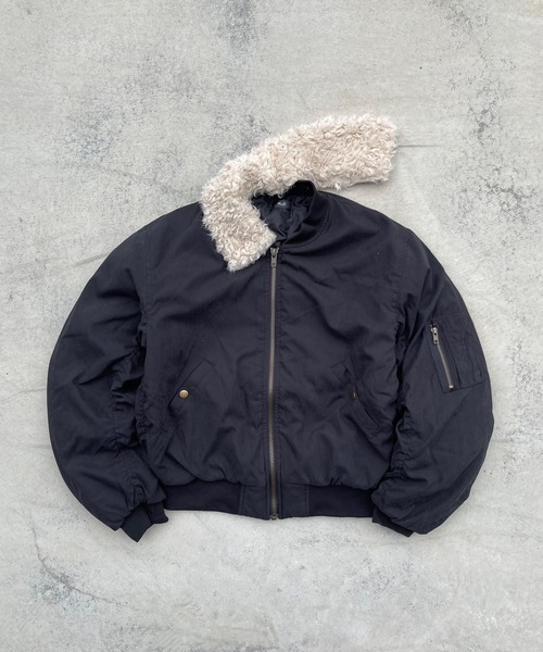 MandO(Auntie Rosa)(エムオー)の「ビッグアーム2WAYフライトジャケット(ブルゾン・メンズ・ブラウン/ブラック・MEDIUM/LARGE)」の5枚目の写真