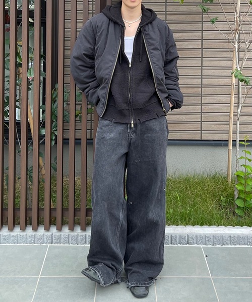 MandO(Auntie Rosa)(エムオー)の「ビッグアーム2WAYフライトジャケット(ブルゾン・メンズ・ブラウン/ブラック・MEDIUM/LARGE)」の12枚目の写真