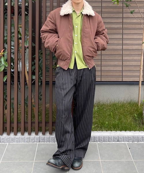 MandO(Auntie Rosa)(エムオー)の「ビッグアーム2WAYフライトジャケット(ブルゾン・メンズ・ブラウン/ブラック・MEDIUM/LARGE)」の22枚目の写真