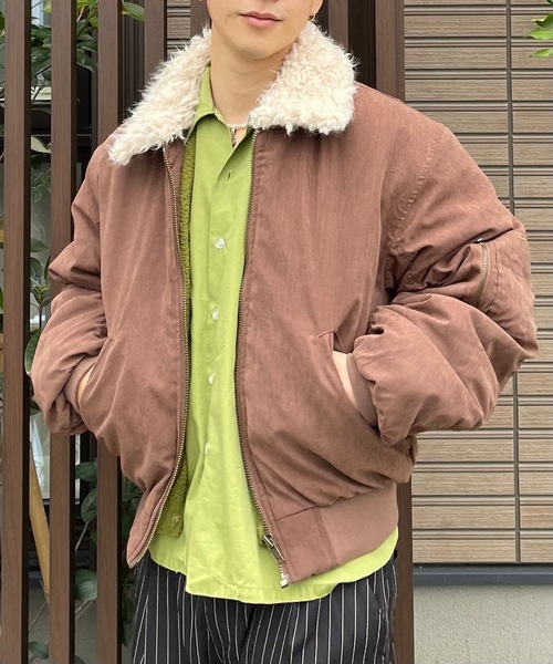 MandO(Auntie Rosa)(エムオー)の「ビッグアーム2WAYフライトジャケット(ブルゾン・メンズ・ブラウン/ブラック・MEDIUM/LARGE)」の19枚目の写真