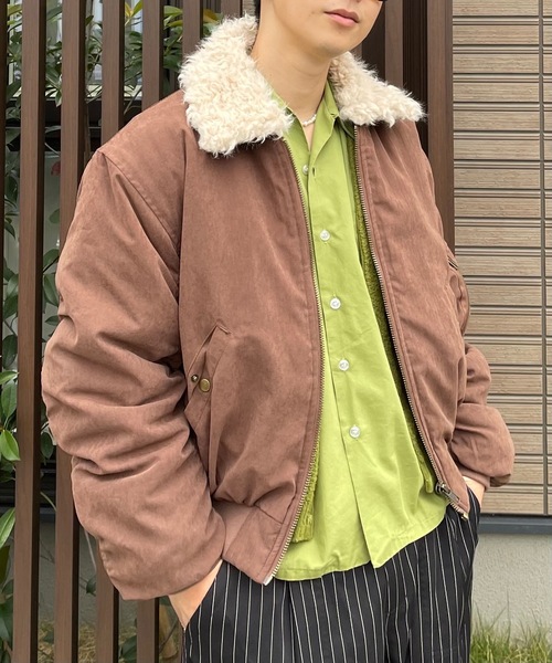 MandO(Auntie Rosa)(エムオー)の「ビッグアーム2WAYフライトジャケット(ブルゾン・メンズ・ブラウン/ブラック・MEDIUM/LARGE)」の21枚目の写真